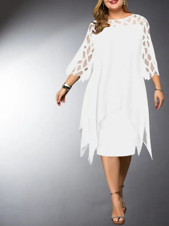 Heidi-Mode | Elegantes Plus Size Spitzen-Midi-Kleid