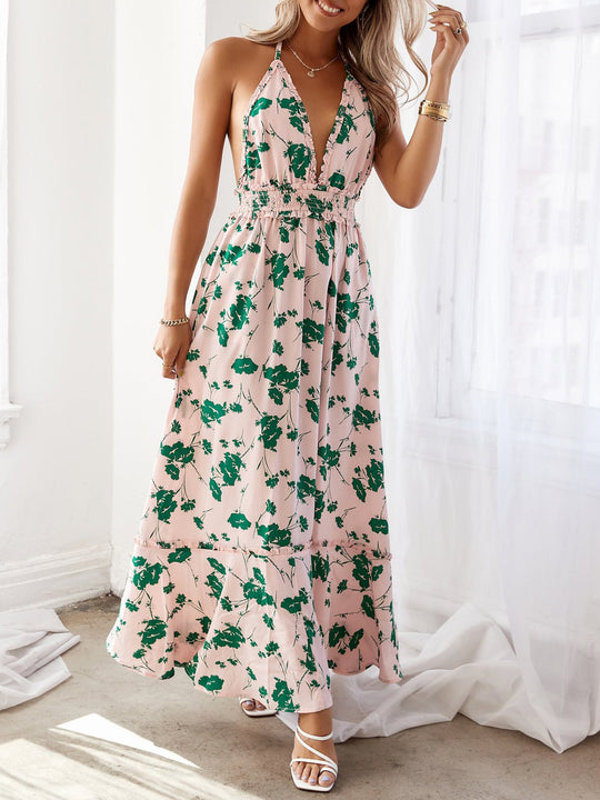 Heidi-Mode | Beach Drinks Maxi Kleid Pink