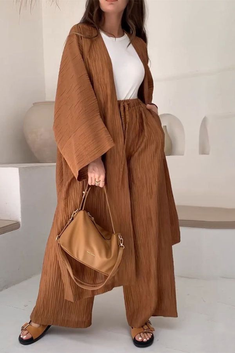 Heidi-Mode | Lässiger Strickjacke und Hosenanzug für Damen