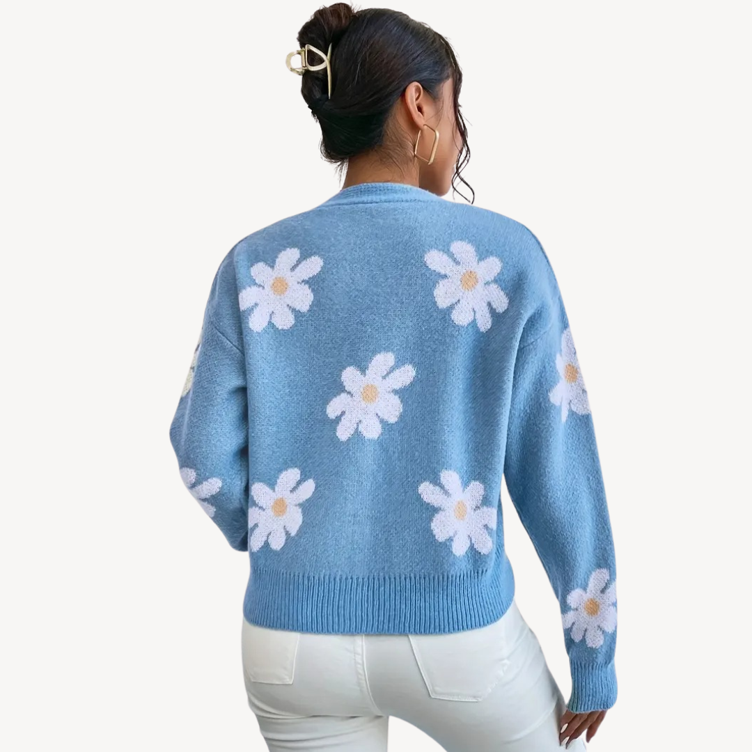 Heidi-Mode | Floral Button-Front Cardigan für Frauen