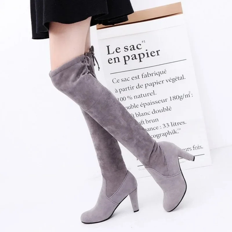 Heidi-Mode | Overknee Stiefel Damen Plattformschuhe, Bequeme Passform