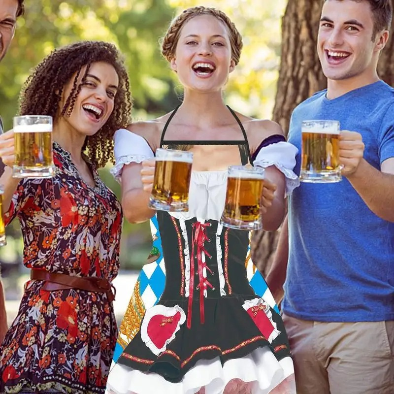 Heidi-Mode | Damen Schürze mit Traditionellem Druck