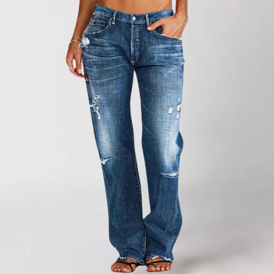Heidi-Mode | Weit Geschnittene Denim Jeans für Frauen