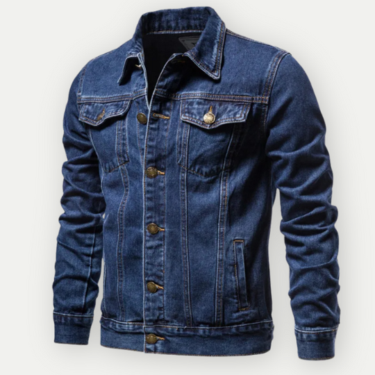 Heidi-Mode | Denim Trucker Jacke - Solid, Stilvoll und Zeitloses Design