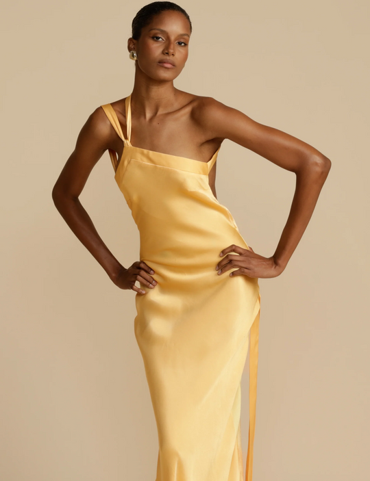 Heidi-Mode | Satin Kleid - Luxus Glanz - Perfekt für Sommerveranstaltungen