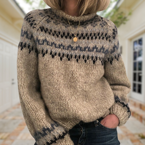 HeidiMode | Klassisch Gemusterter Pullover