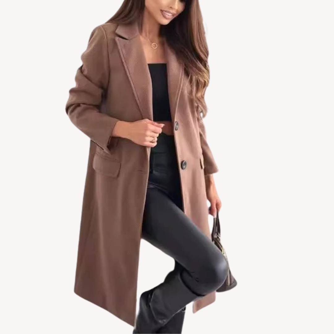 Heidi-Mode | Damen Wollmischung Mantel mit Taschen