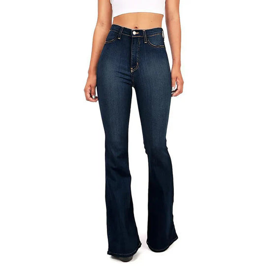 Heidi-Mode | Frauen Hochgeschnittene Flared Jeans