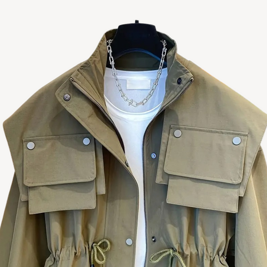 Heidi-Mode | Lässige Utility-Jacke mit Taschen für Frauen