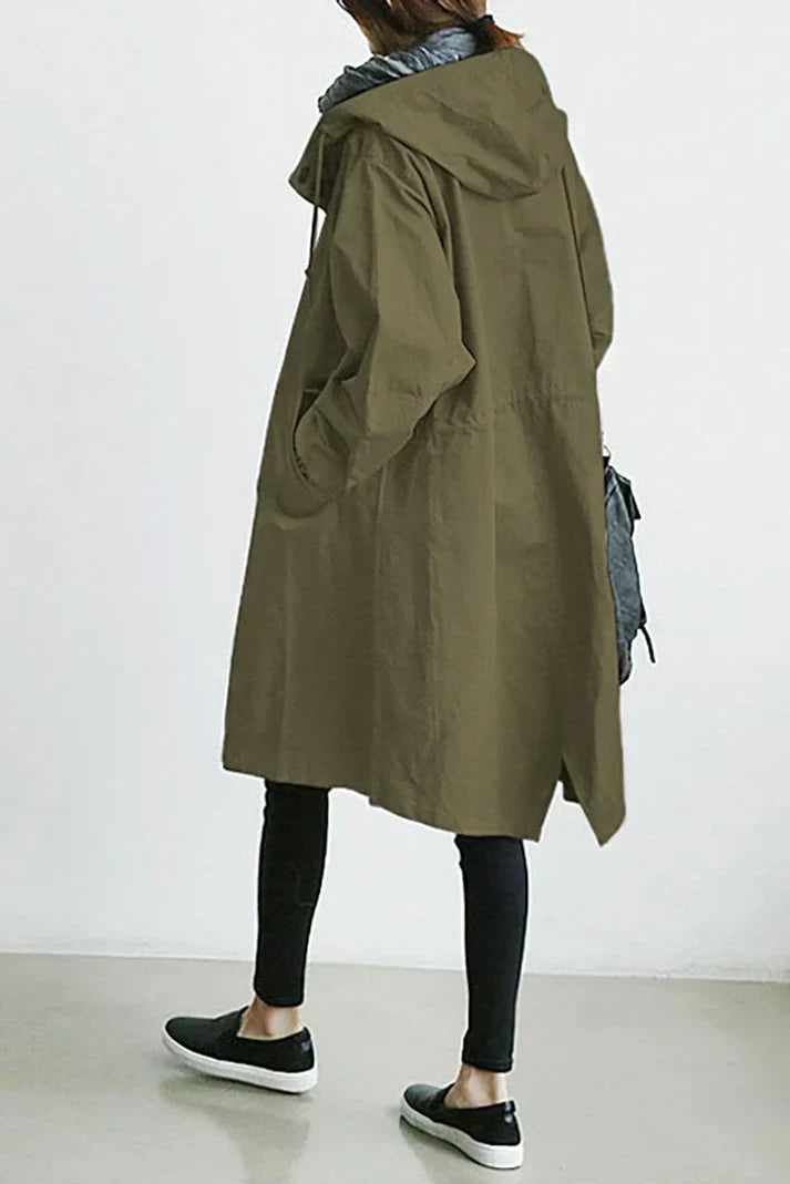 Heidi-Mode | Trench-Coat Imperméable Avec Capuche