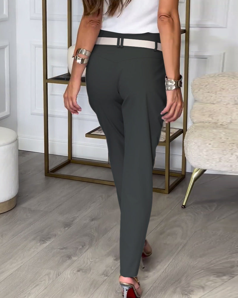 Heidi-Mode | Patchwork-Hose mit Gürtel