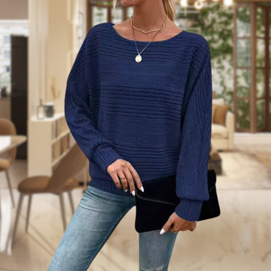 Heidi-Mode | Texturierter Pullover für Damen Eleganter Stil mit Modischem Touch