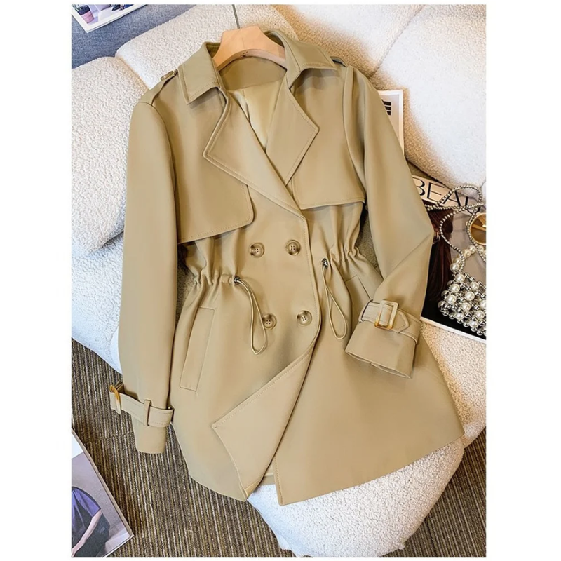 Taillierter Trenchcoat Mit Details Damen