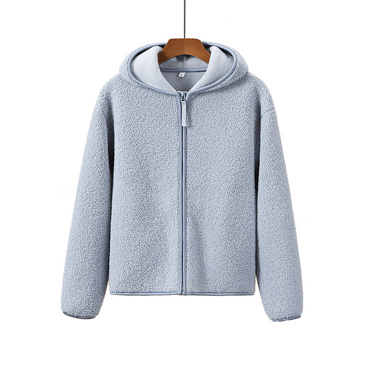 Flauschfleece-Weste mit Kapuze Damen