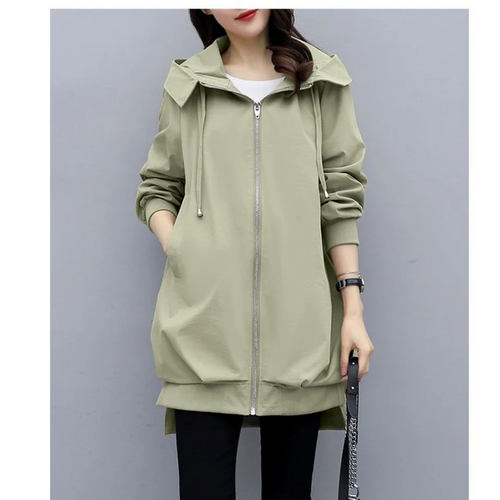 Trenchcoat Übergangsjacke Damen Mit Kapuze