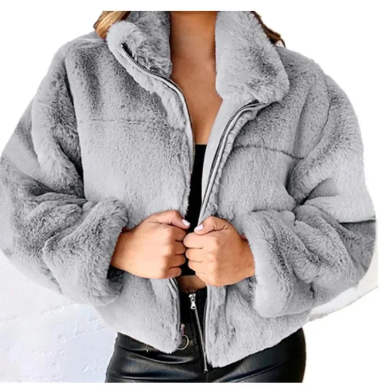 Heidi-Mode - Schicke Winter Mode Teddy Jacke für Frauen