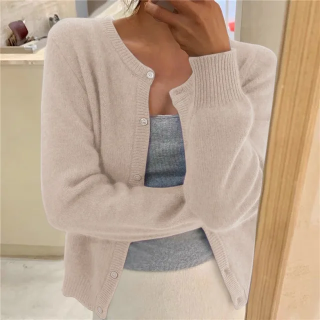 Heidi-Mode | Unifarbener Sommer Strickjacke Damen