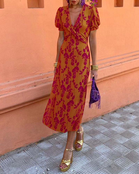 Heidi-Mode | Zeitloses Midi-Kleid mit Ärmeln