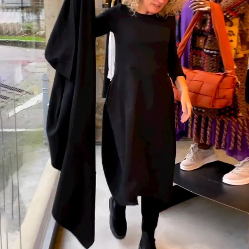 Heidi-Mode | Schwarzes Midikleid