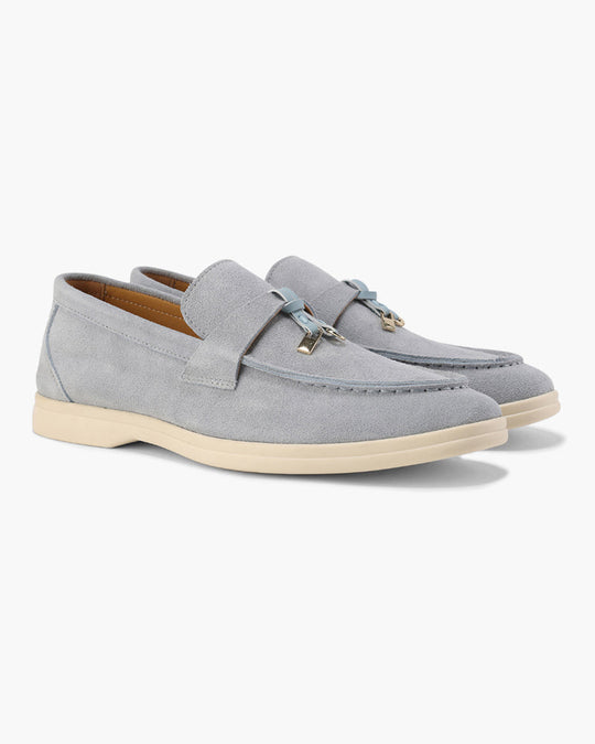 Heidi-Mode | Old Money Style Wildleder Slipper mit Quaste