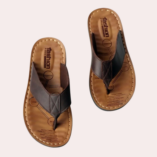 Heidi-Mode | Bequeme Herren Leder Slipper Komfortabel & Stilvoll Im Sommer