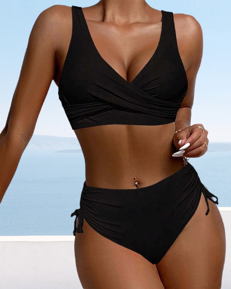 Heidi-Mode |  bikini-badeanzug mit kordelzug und schnürung hinten