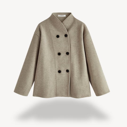 Heidi-Mode | Damen Doppelreiher Wollmantel