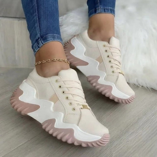 Heidi-Mode | Orthopädische Turnschuhe aus Leder mit Patchwork