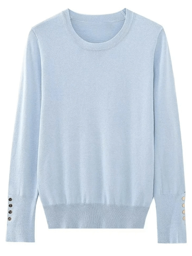 Heidi-Mode | Damenpullover mit Knopfdetail