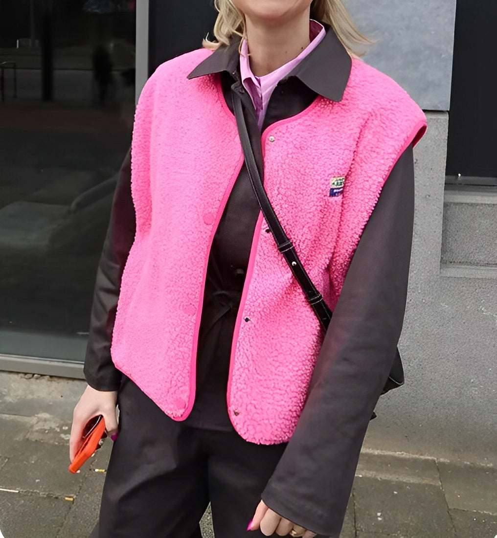 Heidi-Mode | Gewebter Offener Strick-Cardigan für Damen