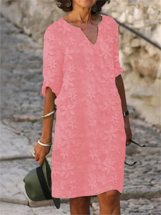 Heidi-Mode | Sommerkleider aus Baumwolle und Leinen mit Blumenmuster