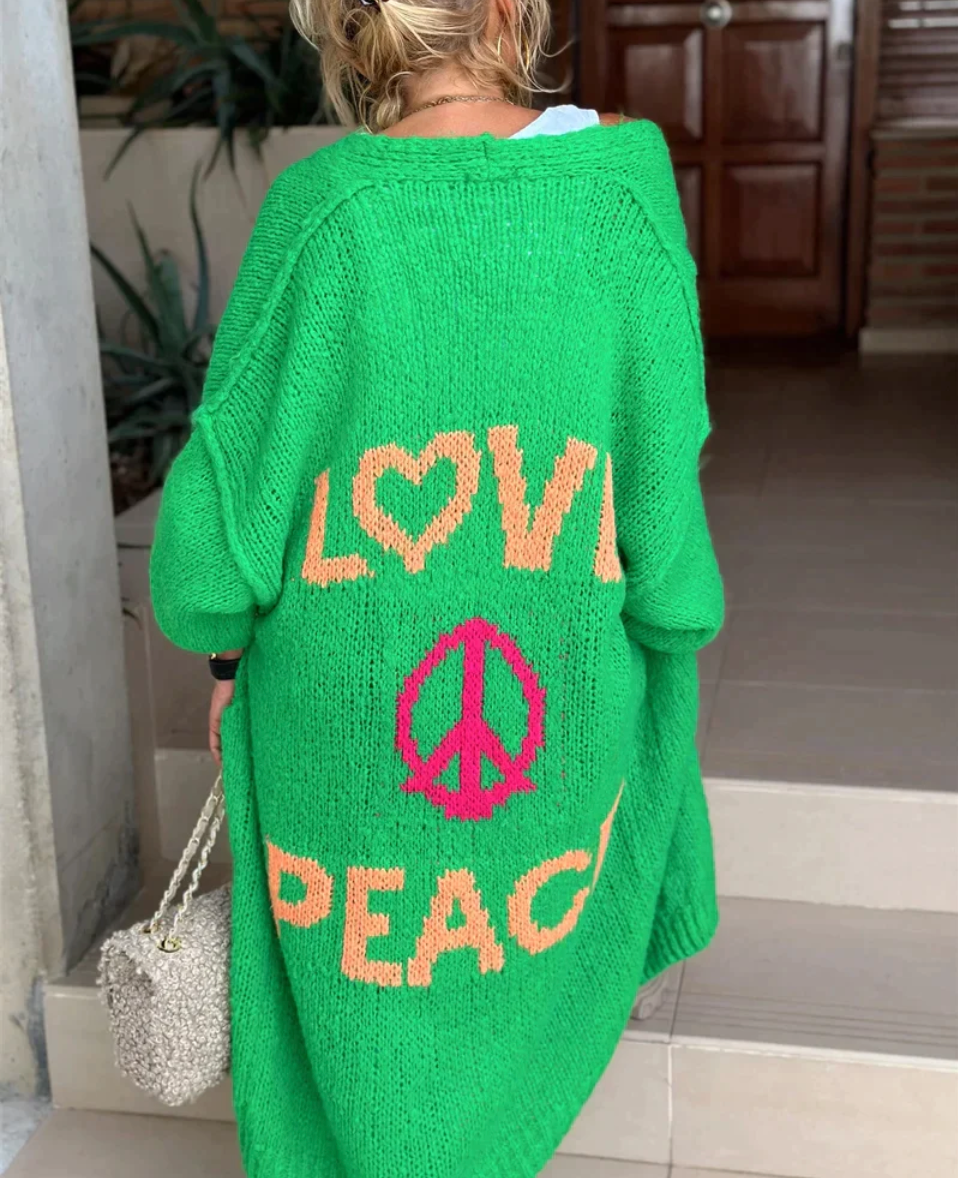 Heidi-Mode | Love And Peace Strick Strickpullover für Frauen