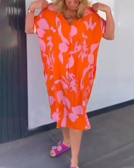 Heidi-Mode | Lässiges, Lockeres Kleid mit Aufdruck