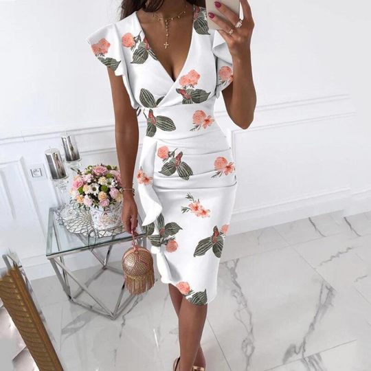 Heidi-Mode | Fließendes Sommerkleid mit V-Ausschnitt