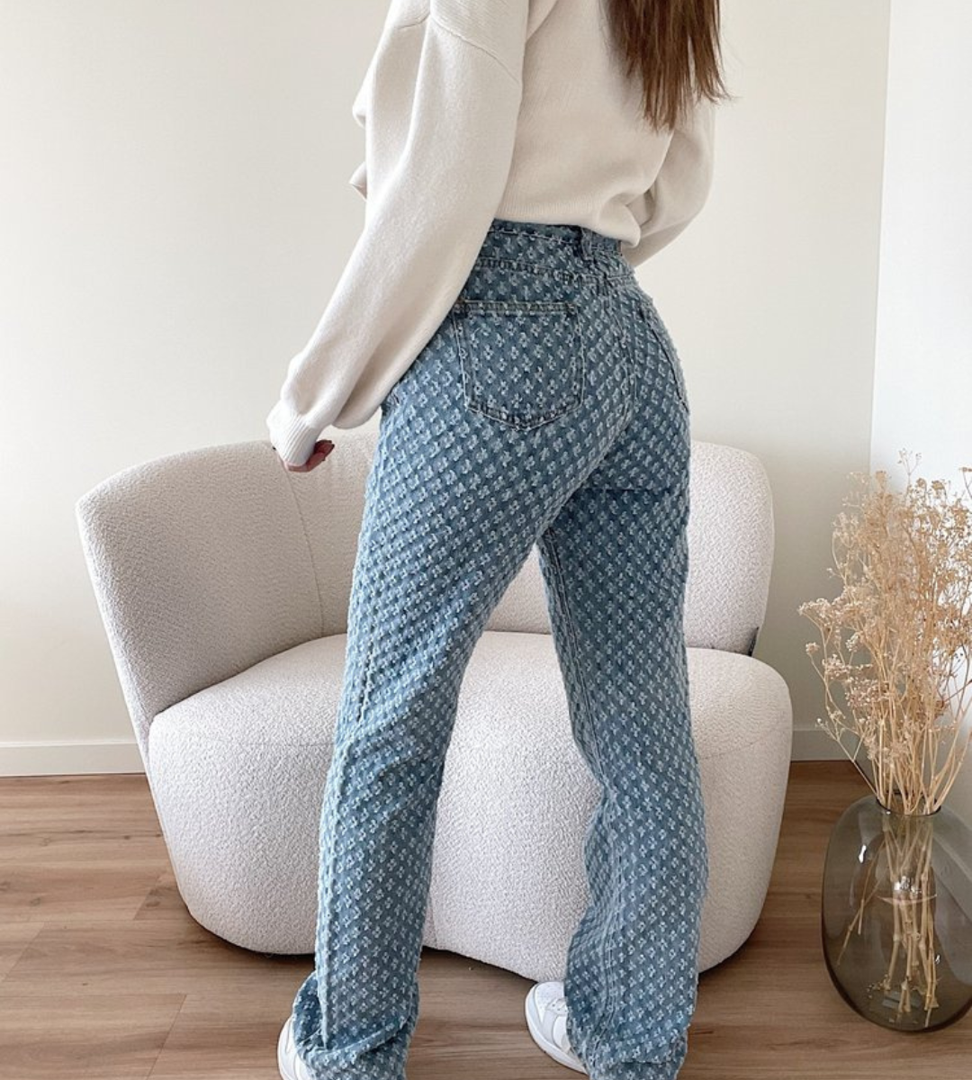Heidi-Mode | Stylische Jeans mit Rautenmuster