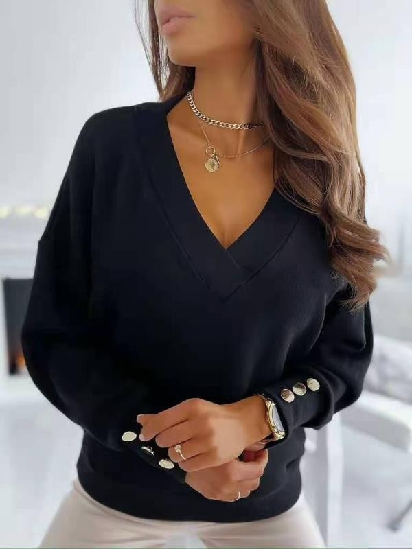 Heidi-Mode | Damen V Ausschnitt Pullover Langarm