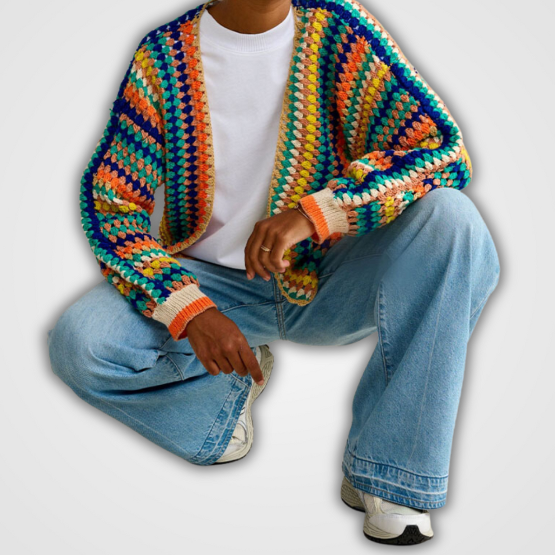 Heidi-Mode | Regenbogen Strickjacke