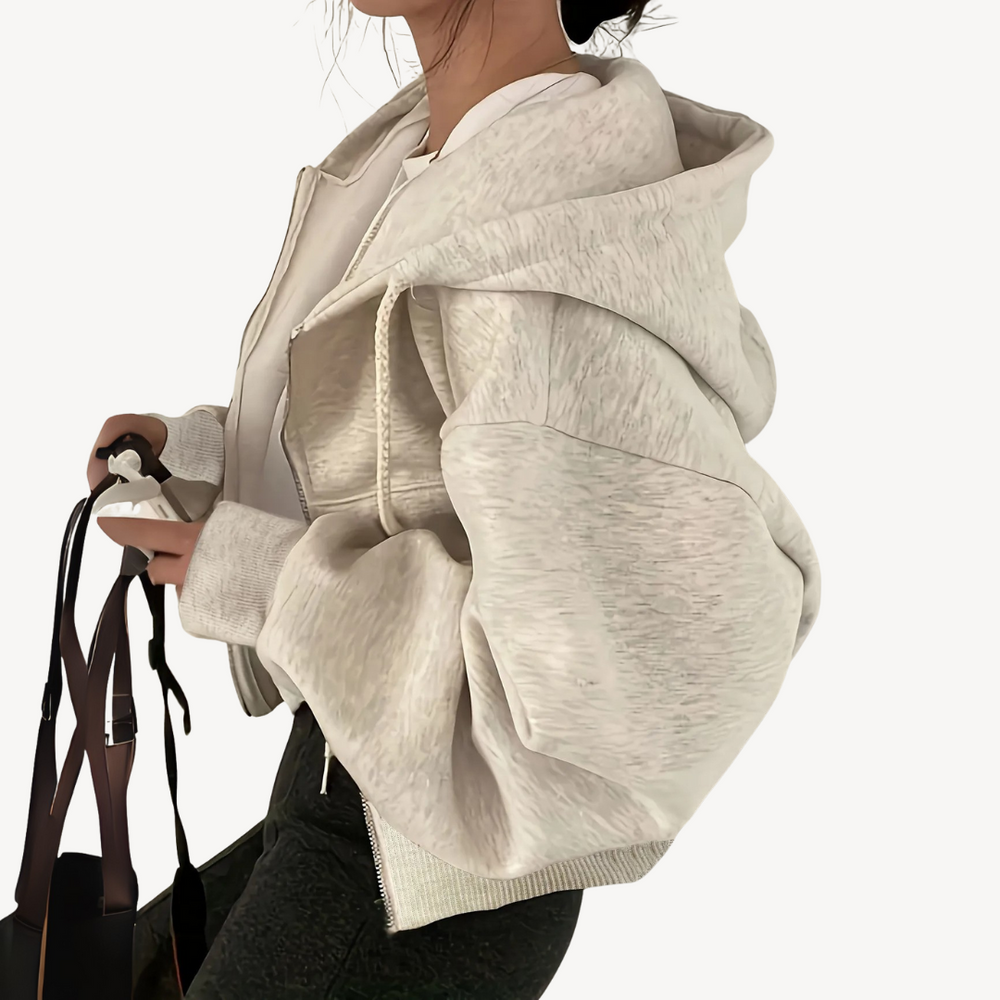Heidi-Mode | Cropped Zip Hoodie für Damen