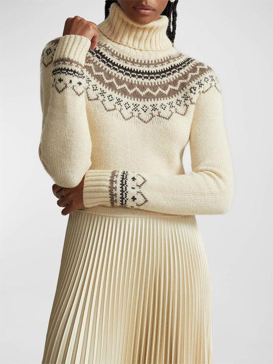 Elegantes Sweater-Plissee-Kleid