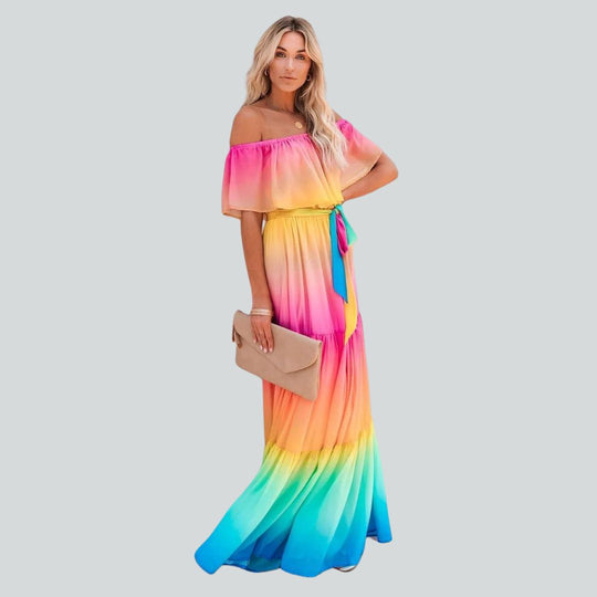 Heidi-Mode | Lange Kleid mit Volants