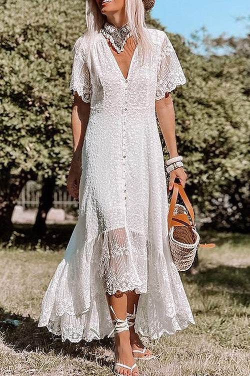 Heidi-Mode | Fabulous Phenomenon Blonde Bestickte Maxi Kleid