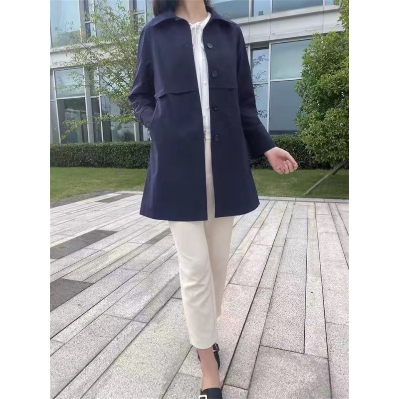 Heidi-Mode | Stylischer Einreihiger Kurzer Trenchcoat für Damen