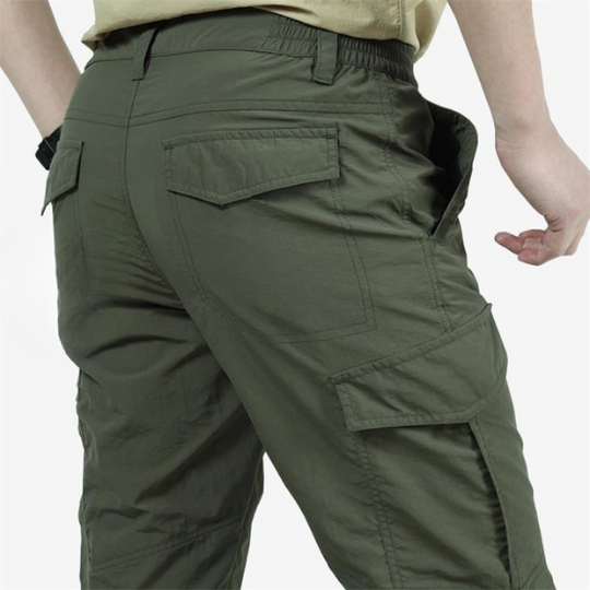 Heidi-Mode | Funktionale und Stilvolle Herren Cargo Hose mit Praktischen Klappen Taschen