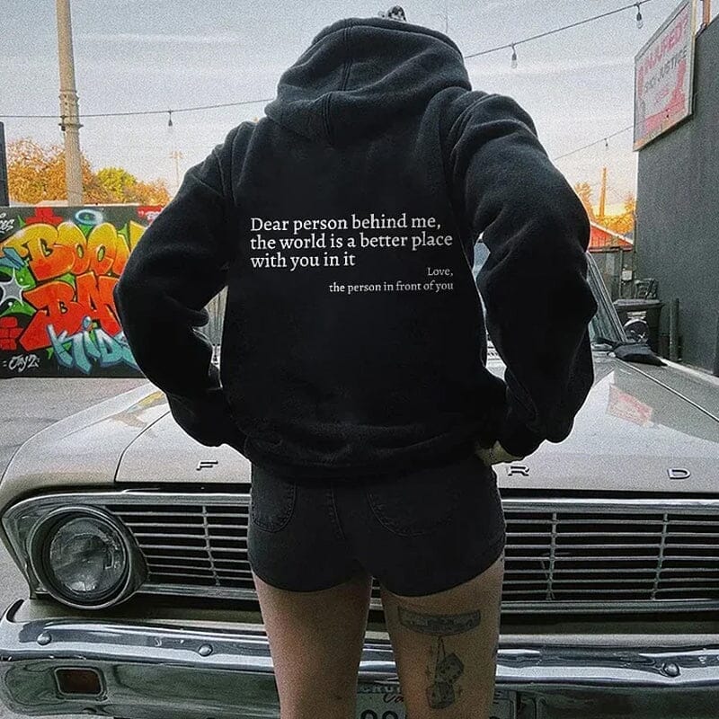 Heidi-Mode - "Liebe Person hinter mir" Hoodie für Frauen