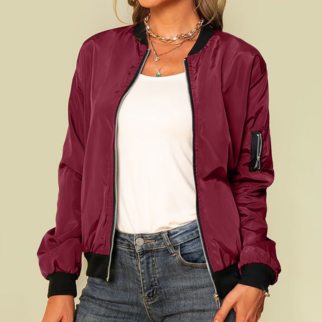 Heidi-Mode | Klassisches Lässiges Bomberjacke Damen