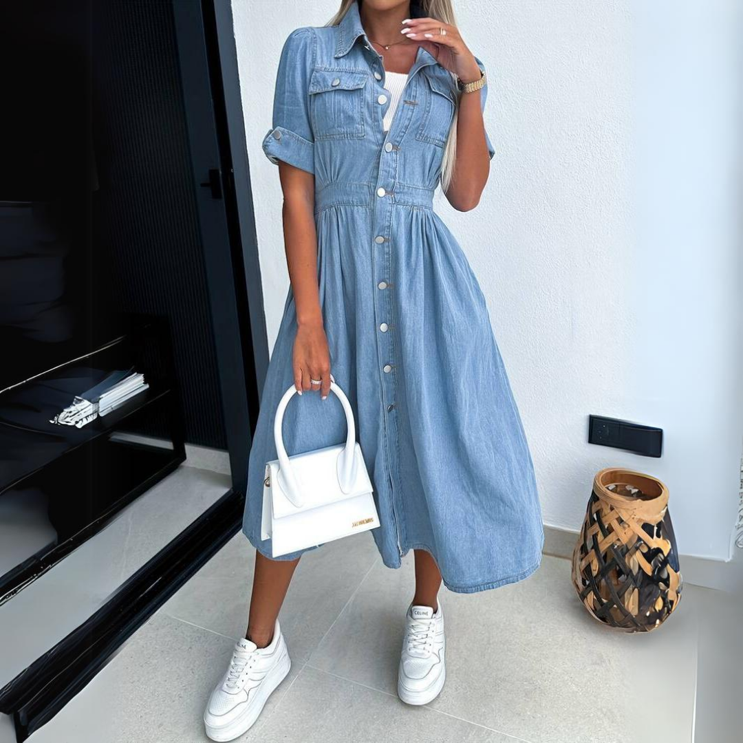 Denim Jurk voor Stijlvolle Vrouwen