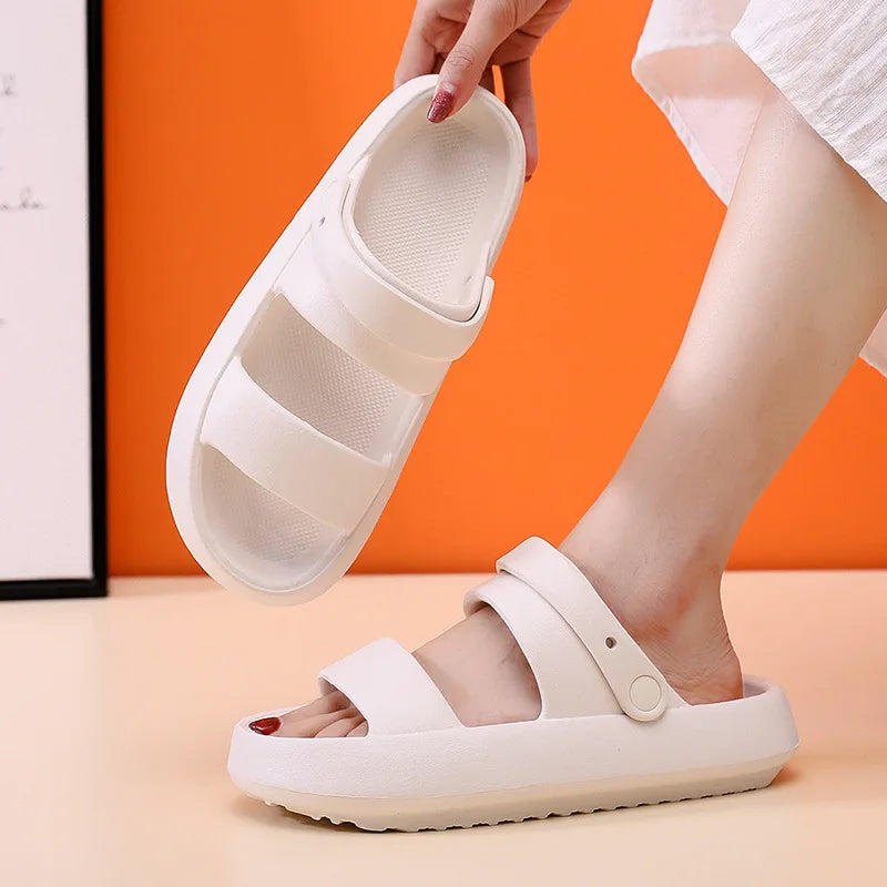 Heidi-Mode | Orthopädische Sandalen Comfort Plus Pantoletten mit Doppelriemen Gepolsterte, Lässige Slip-On-Sandalen
