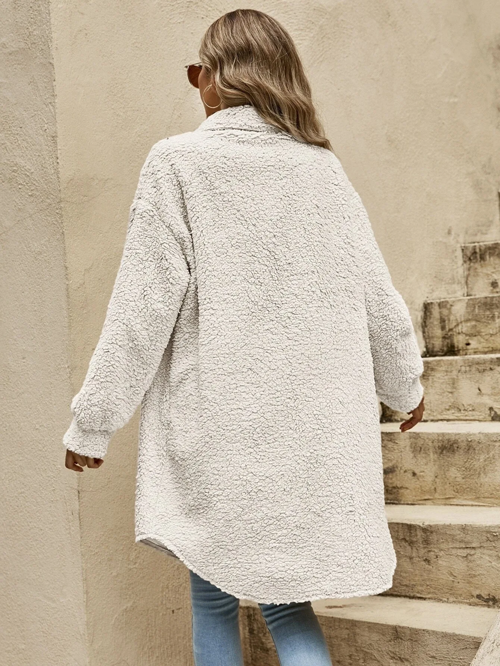 Heidi-Mode | Knopfverschluss Langer Cardigan - Weiches Strickmaterial, Leichter Überwurf, Ganzjahresstil