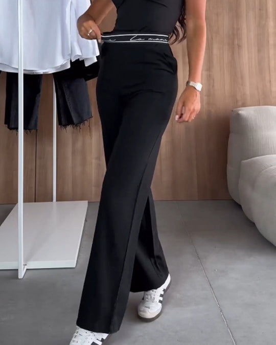 Heidi-Mode | Graue Hose mit geraden Beinen