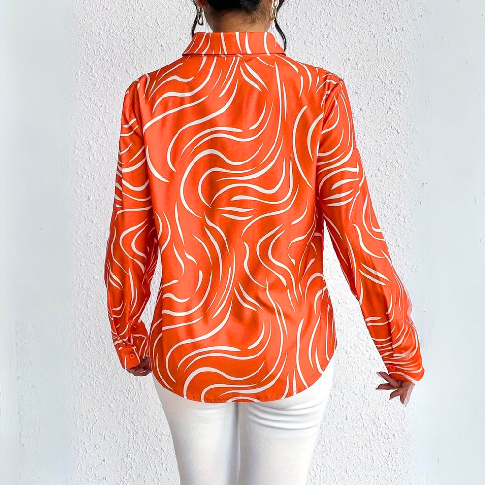 Heidi-Mode | Orange Fußball Bluse